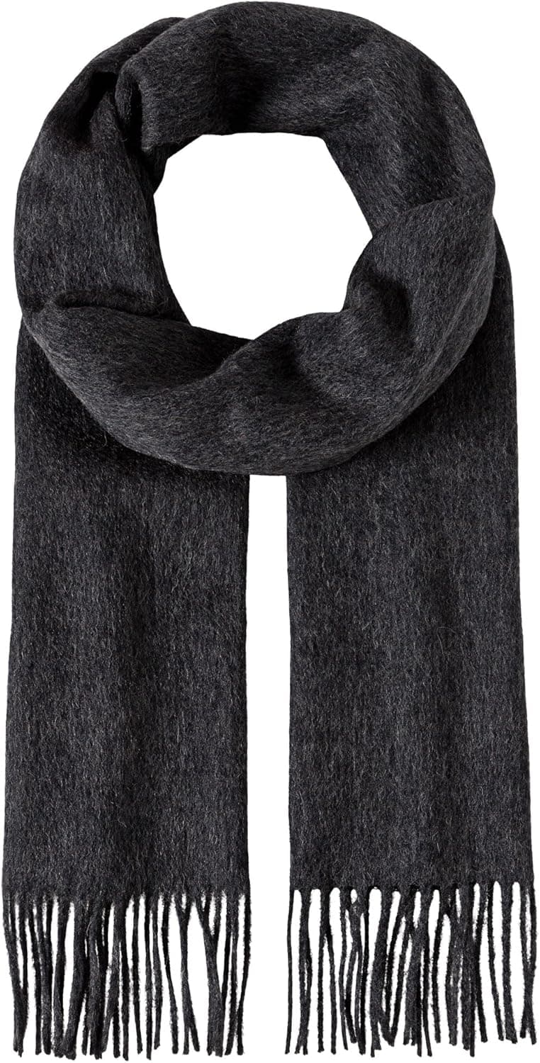 Cachecol clássico Vincenzo Boretti - lã e cashmere - xadrez - franjas