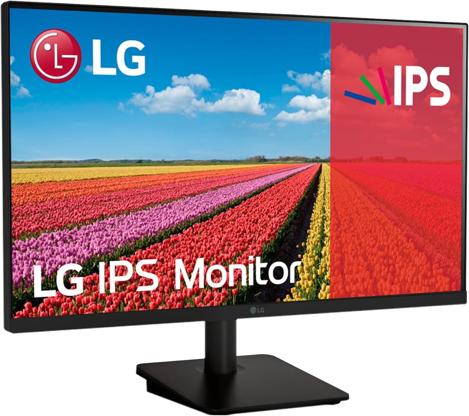 LG 25MS500-B Monitor de 24,5", ecrã IPS, LED, (1920 x 1080) (FHD), 16:9, estabilizador de preto, modo de leite, Flicker Safe, classificação D, 100 Hz, preto