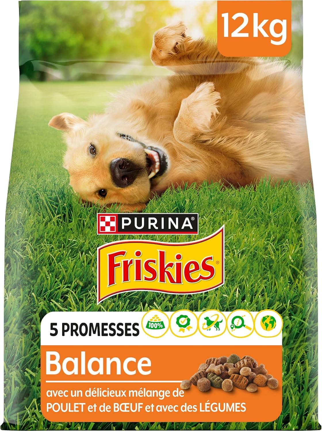 FRISKIES Croquetes cão equilíbrio frango legumes 12 kg