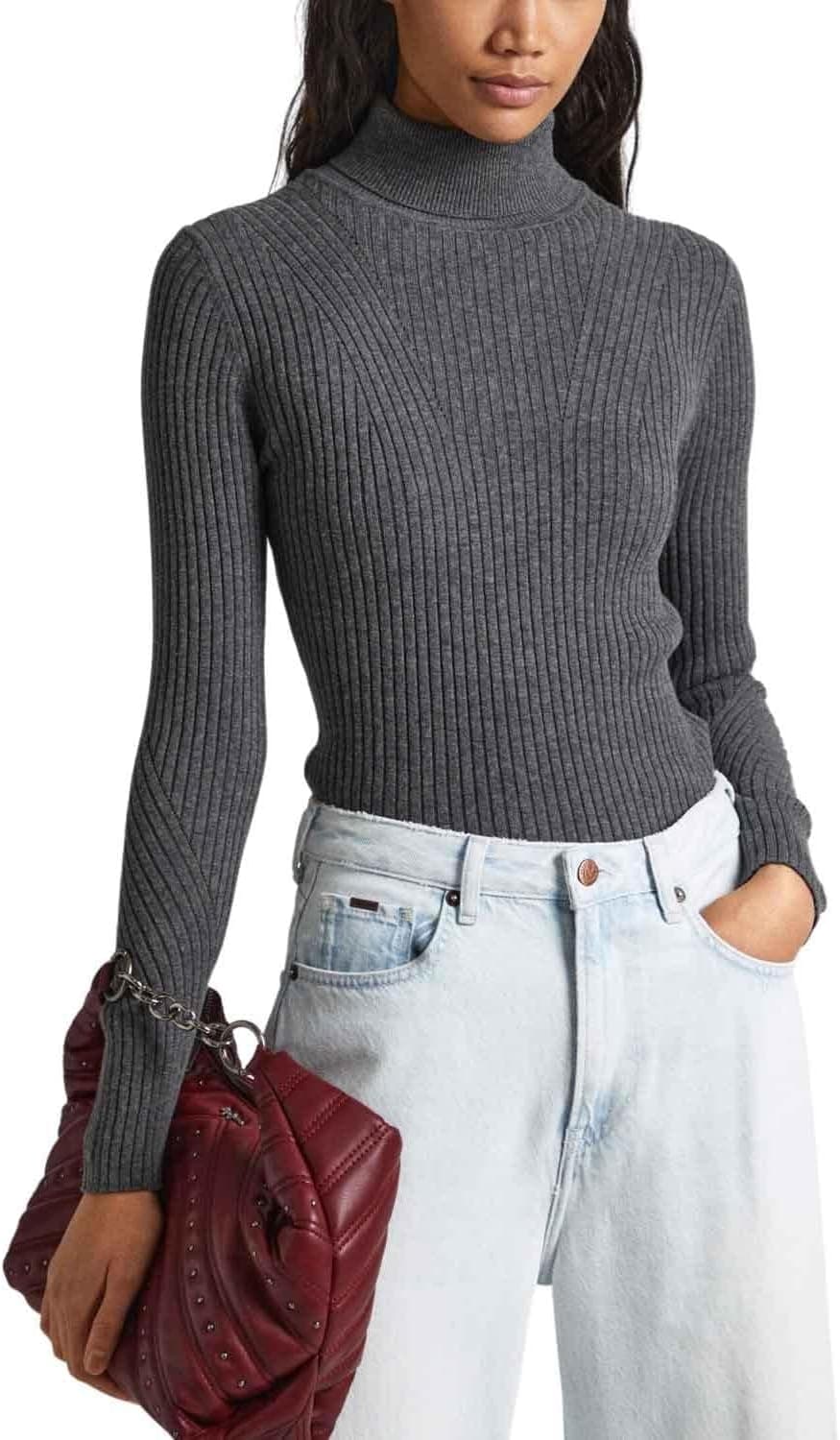 Pepe Jeans Dalia Rolled Colar Pullover Sweater para mulher