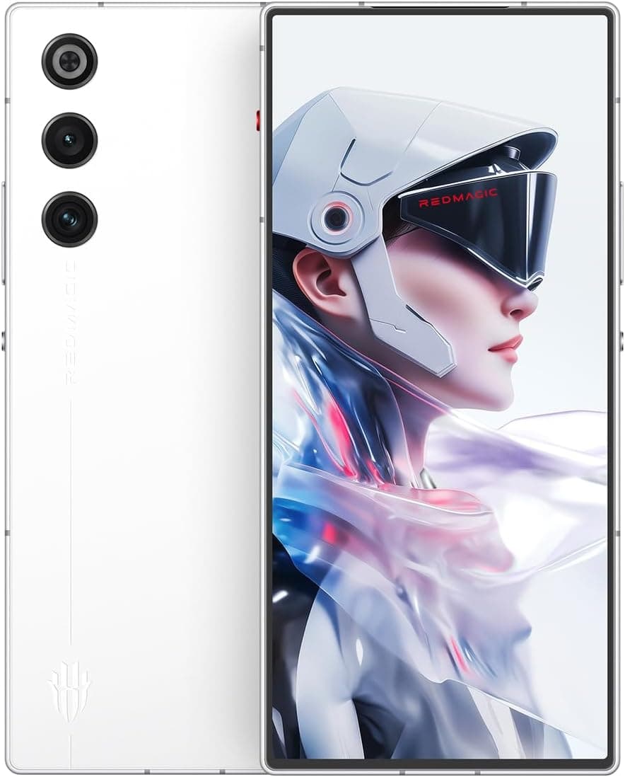 REDMAGIC 10 Air de 120 Hz Mobile Gaming, Smartphone Android 5G, 12 GB RAM+256 GB ROM, Snapdragon 8 Gen 3, ecrã AMOLED, FHD+ Telefone Gaming, câmara 50 MP, carregador de 80 W, Dual-Sim, NFC C Branco