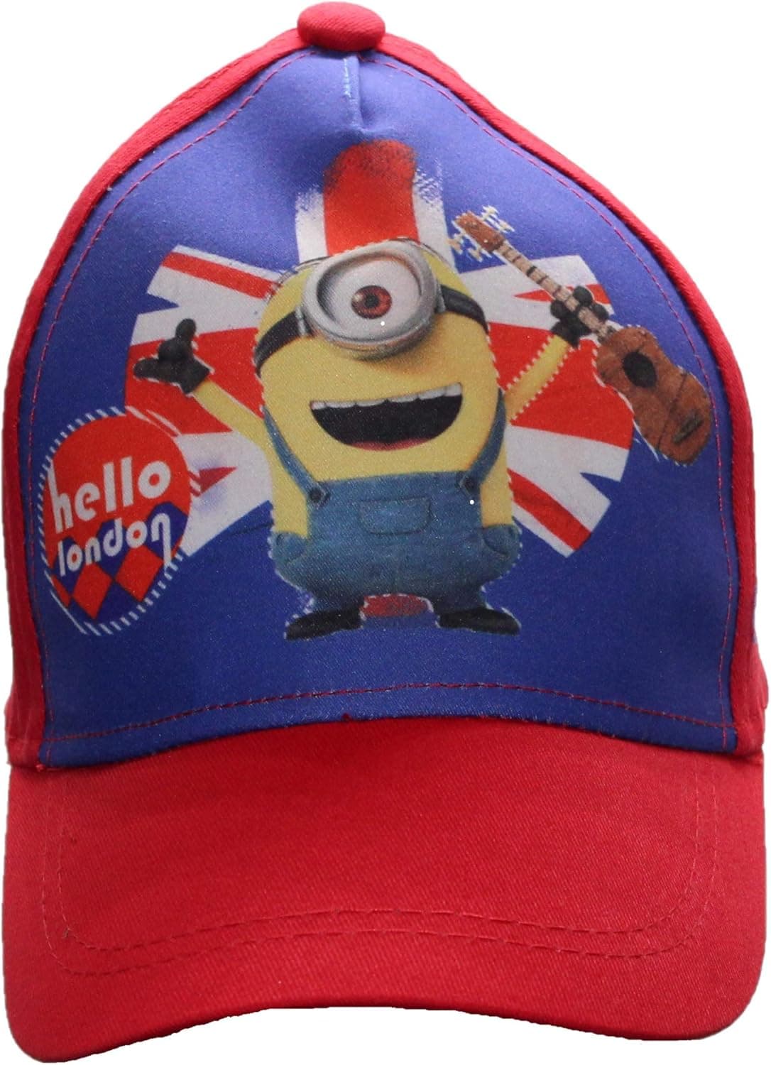 MINION Boné de beisebol Hello London Blue ou vários tamanhos para meninos, meninas e meninos