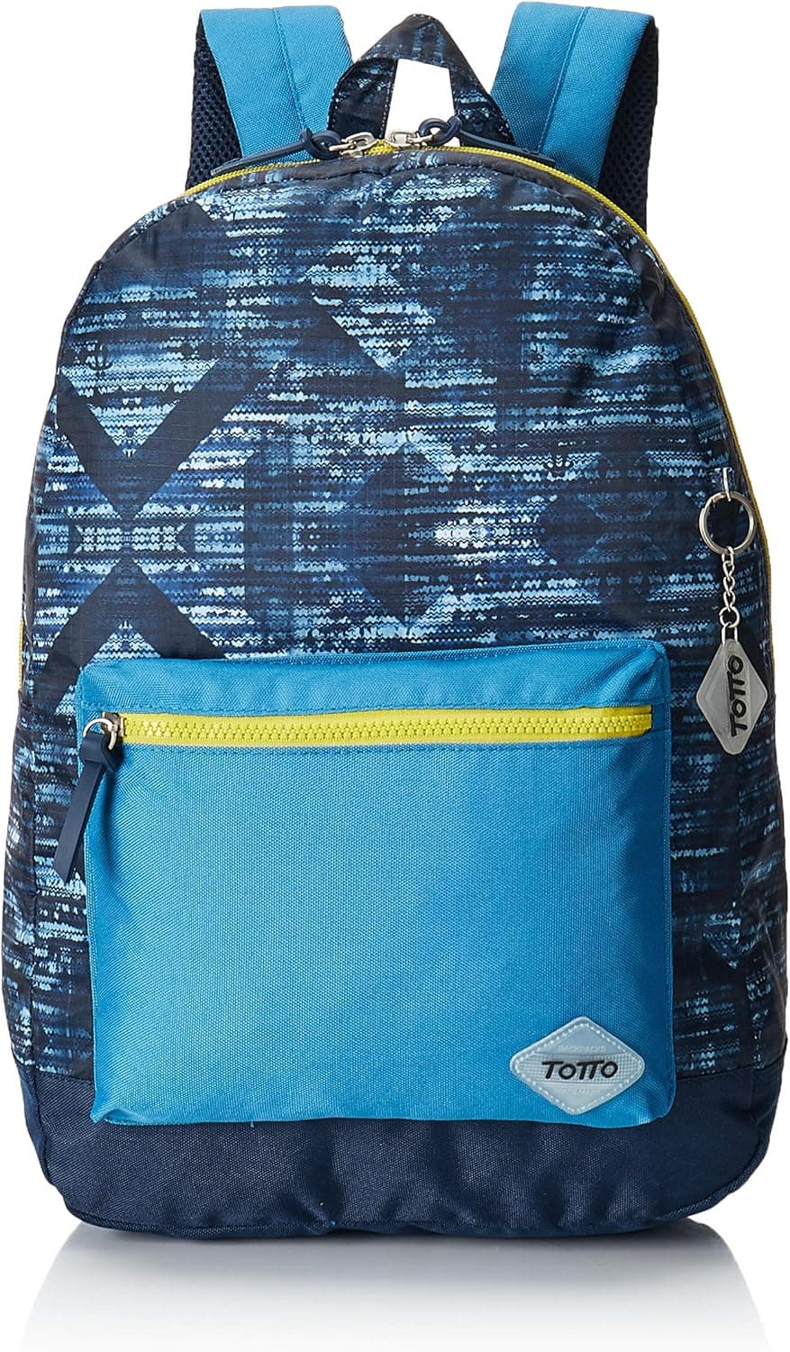TOTTO Vetus Mochila juvenil unissexo adulto, azul, Azul estampado juvenil