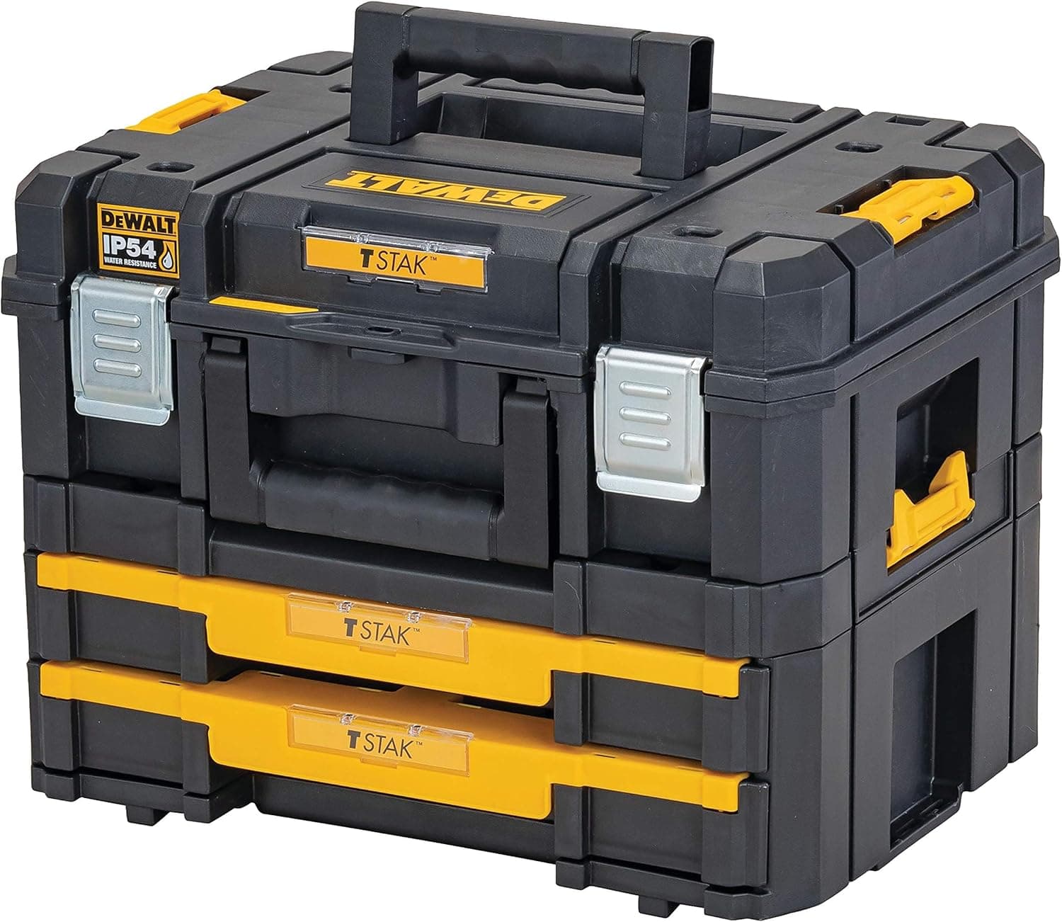 DEWALT DWST83395-1- Combo de mala multiusos cómoda dupla TSTAK, fechos de metal, capacidade de carga de 30 kg, divisores removíveis, liga módulos TSTAK