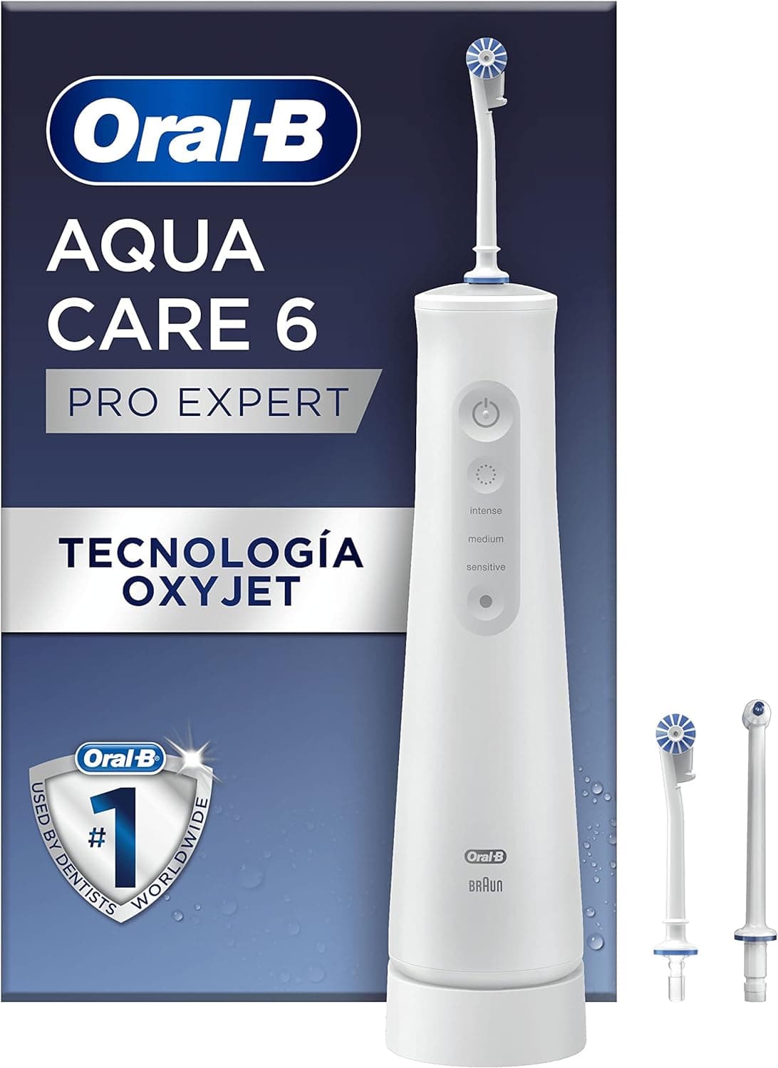 Oral-B Aquacare Pro-Expert Irrigador dentário sem fios com tecnologia Oxyjet - branco