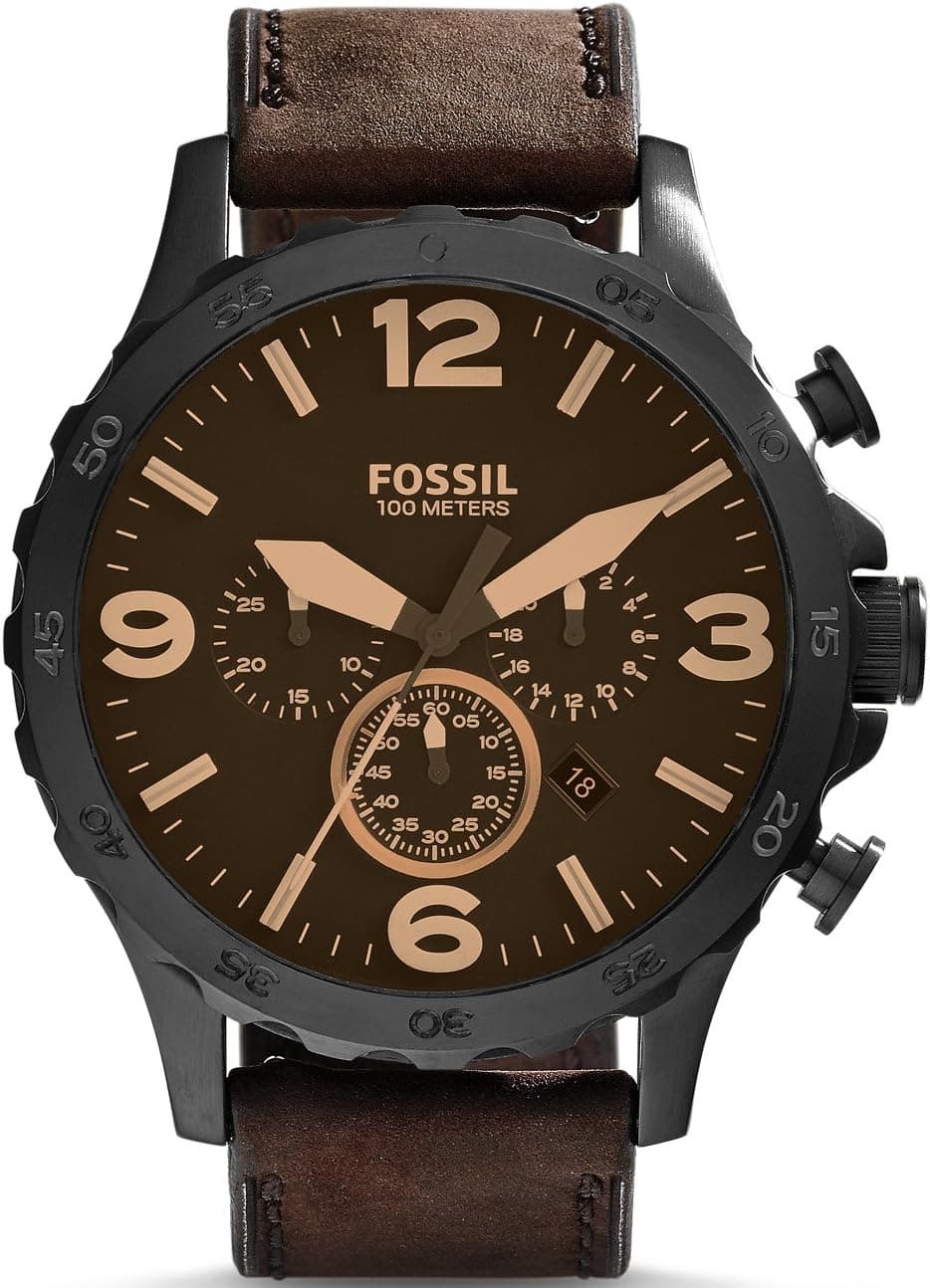 Fossil JR1487 relógio para homem, bracelete em pele