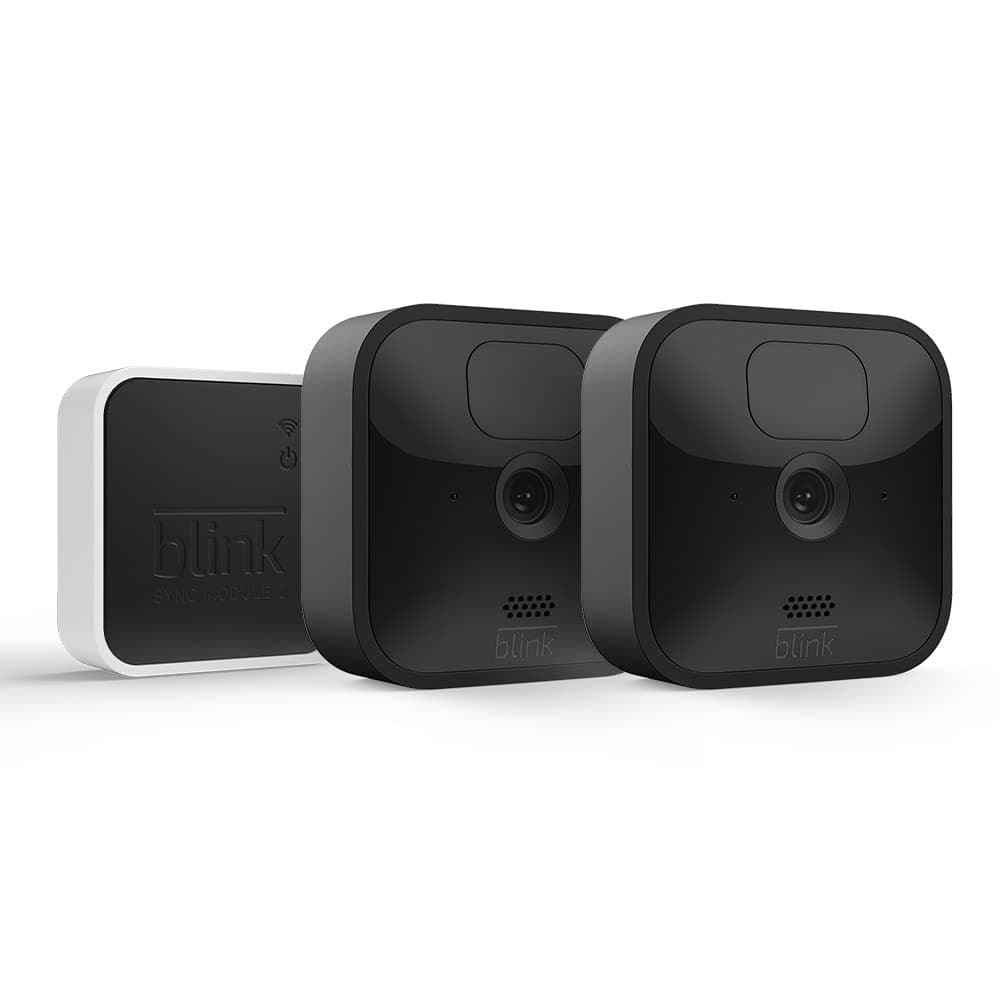 Blink Outdoor | Câmera de vigilância exterior HD inalámbrica e resistente à intempérie, com 2 anos de autonomia, detecção de movimento, compatível com Alexa| 2 câmeras