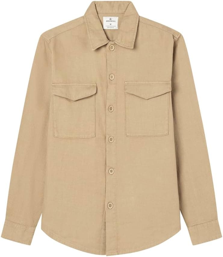 SPRINGFIELD | Camisa tipo overshirt para homem cor bege