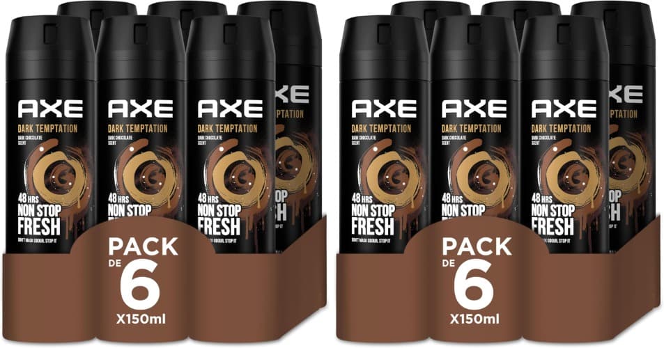 Axe Dark Temptation desodorizante, 150 ml x 12