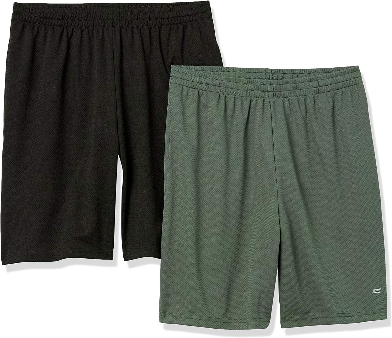 Amazon Essentials Calções folgados, técnicos e de estilo desportivo para homem, pack de 2