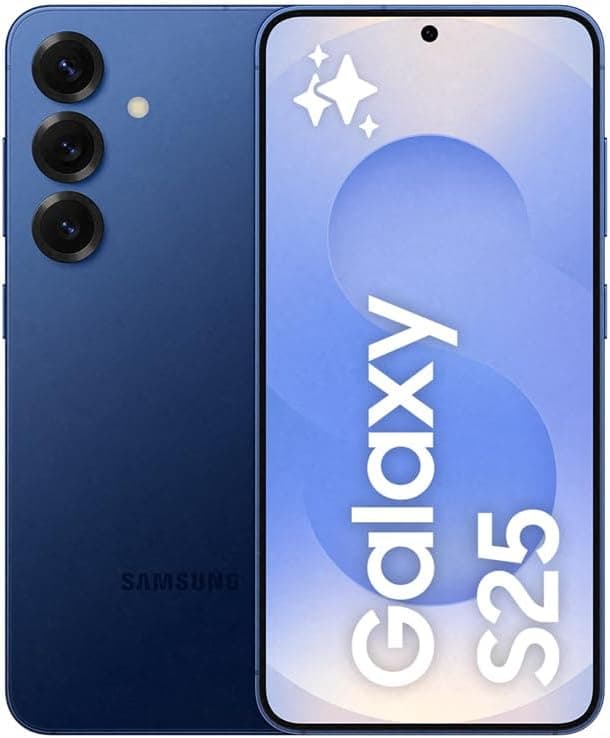 Samsung Galaxy S25 256 GB Telefone celular com IA, Galaxy AI, 12 GB RAM, câmara 50 MP, Dual SIM, IP68, garantia do fabricante 3 anos + 1 ano extra, cor azul-marinho