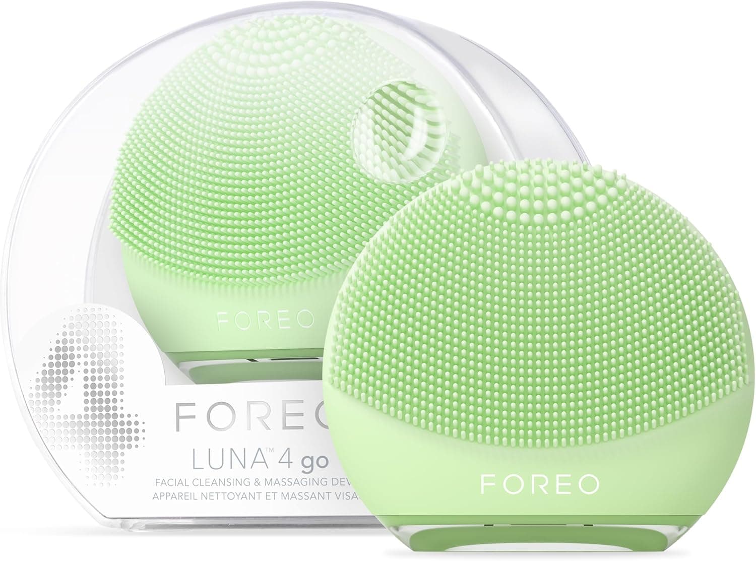 FOREO LUNA 4 go escova de limpeza facial e massajador facial reafirmante, cuidado facial premium, melhora a absorção de produtos para o cuidado da pele facial