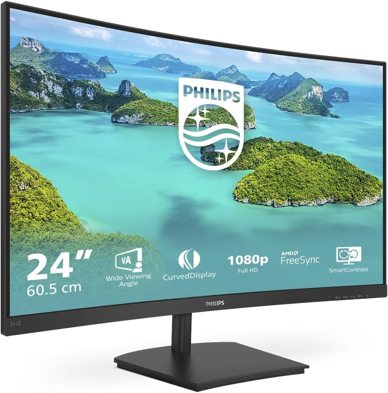 Philips 241E1SC | Monitor curvo FHD 24 polegadas 75Hz com HDMI