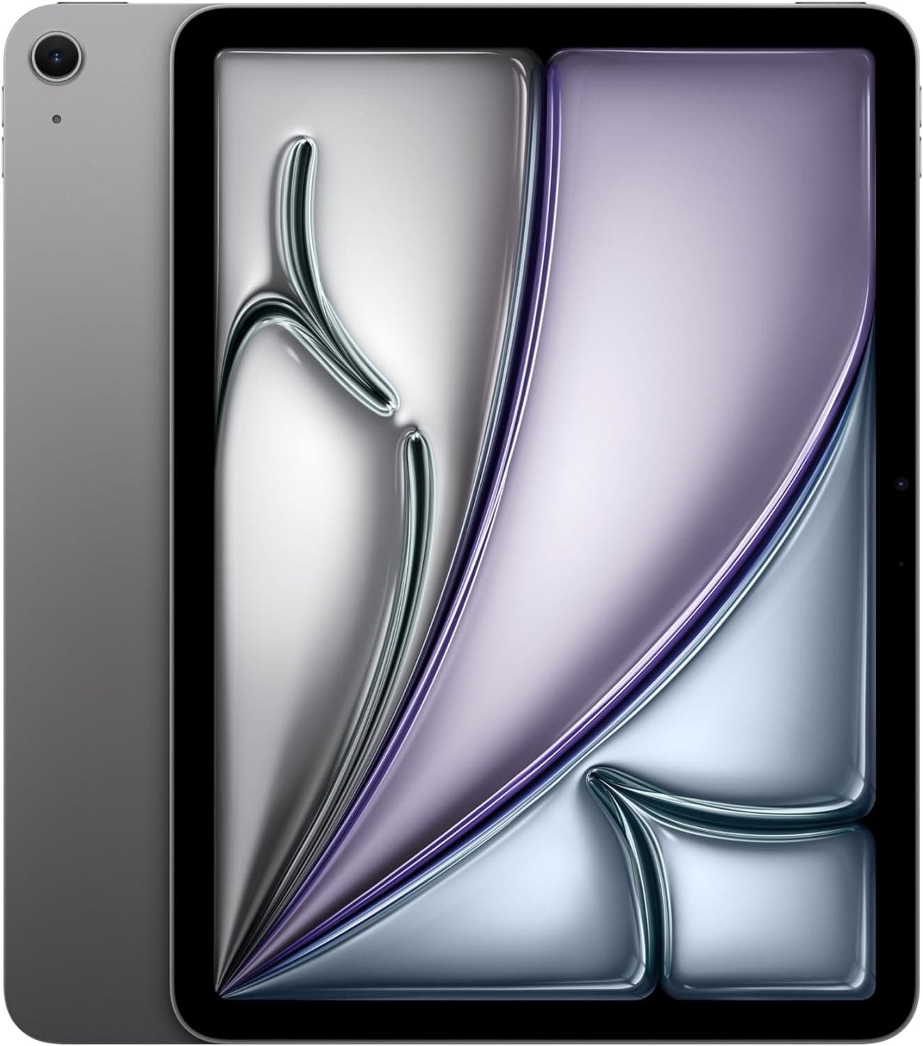 Apple iPad Air de 11 polegadas (M2): Ecrã líquido com ecrã Retina, 512 GB, câmara frontal de 12 Mpx horizontal e câmara traseira de 12 Mpx, Wi-Fi 6E, Touch ID, autonomia do sol a sol - cinzento