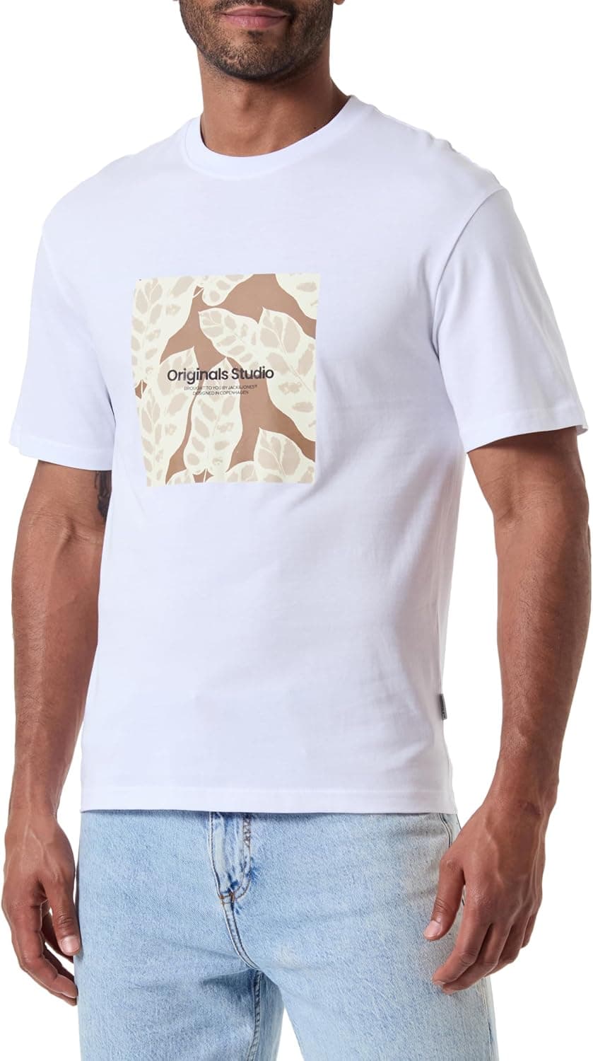 Jack & Jones Jorsequoia tee SS Crew Neck t-shirt para homem