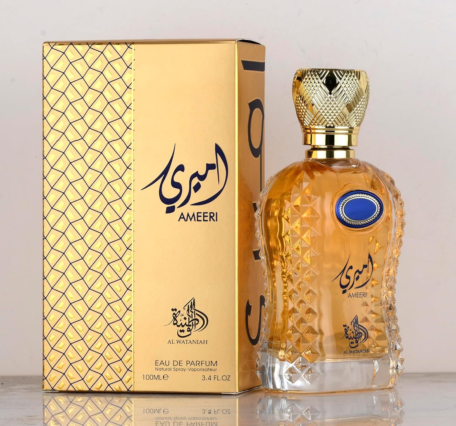 AL WATANIAH Ameeri Perfume de luxo para homens, Eau de Parfum 100 ml, fragrância elegante e duradoura