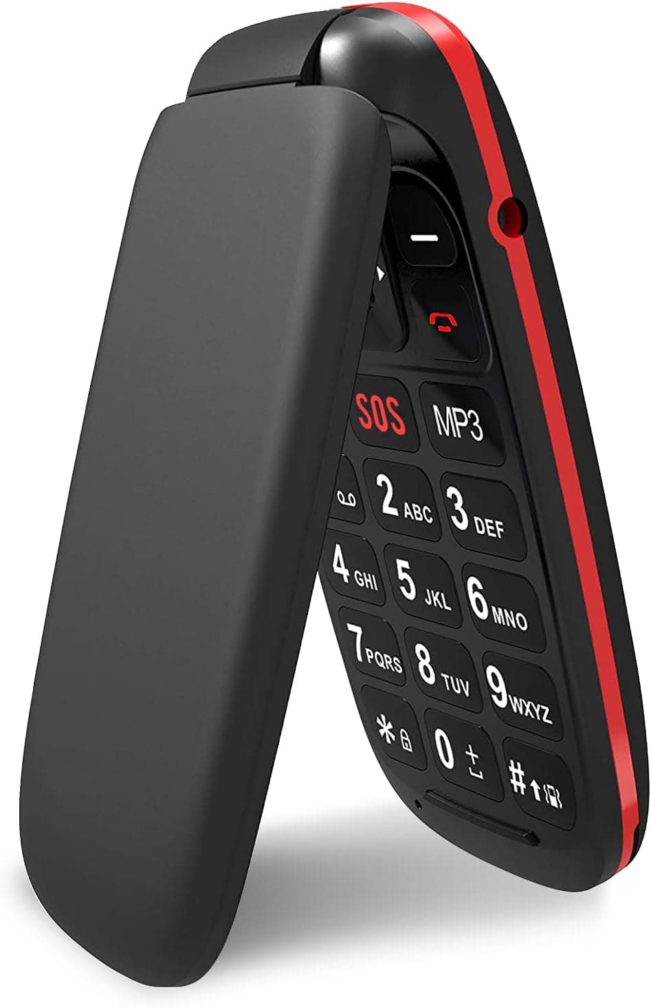 ukuu Telemóvel com tampa para idosos, 800 mAh telemóvel para maiores teclas grandes gsm dual SIM fácil de usar para idosos