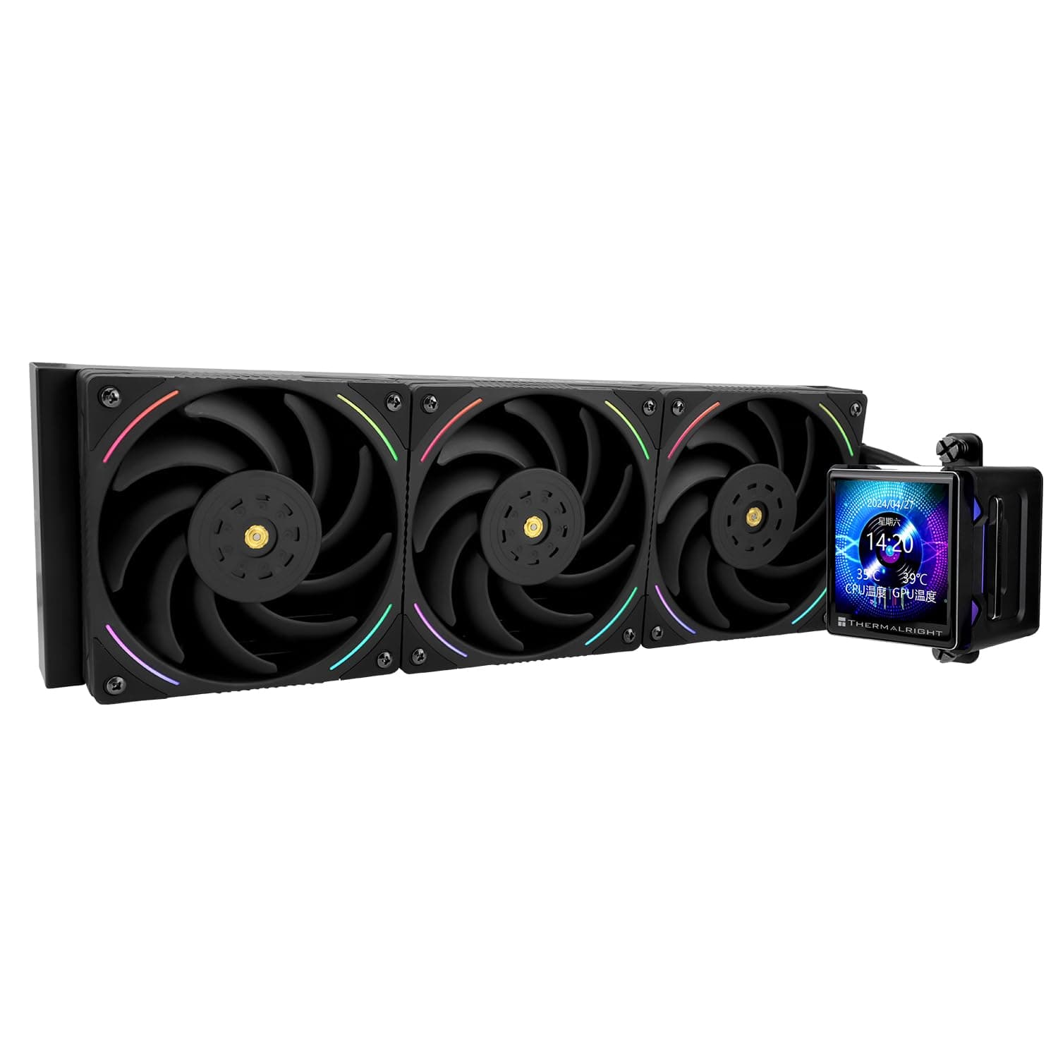 Thermalright Elite Vision 360 ARGB Black CPU AIO, ecrã LCD IPS com resolução de 320 x 320, para AM5&Intel 1700/1851, CPU de alto desempenho refrigerada a água com ecrã de cristal líquido