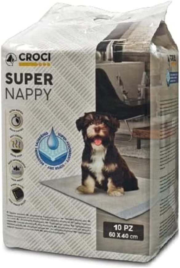Croci | Fraldas absorventes para cão 60 x 40 cm pack de 10 unidades