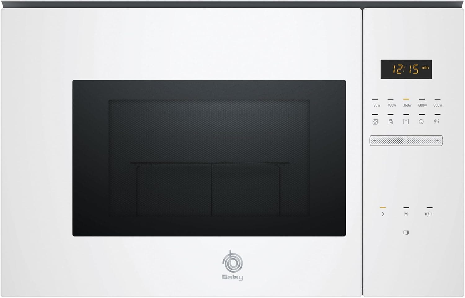 Balay - Microondas integrável, controlo confortável, qualisis, cristal branco, 3CG5172B2