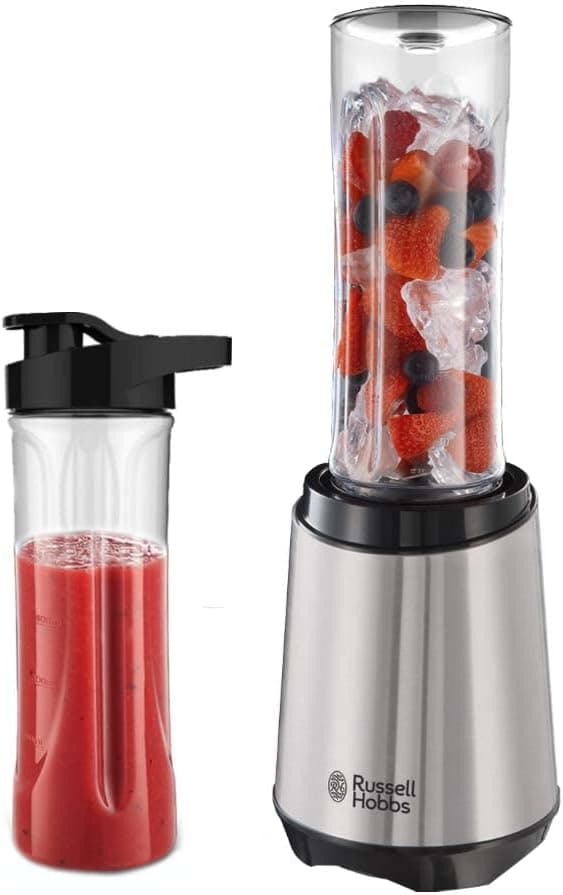 Russell Hobbs Mix & Go 23470-56 | Liquidificadora compacta para batidos e sumos com 2 copos de 600 ml sem BPA
