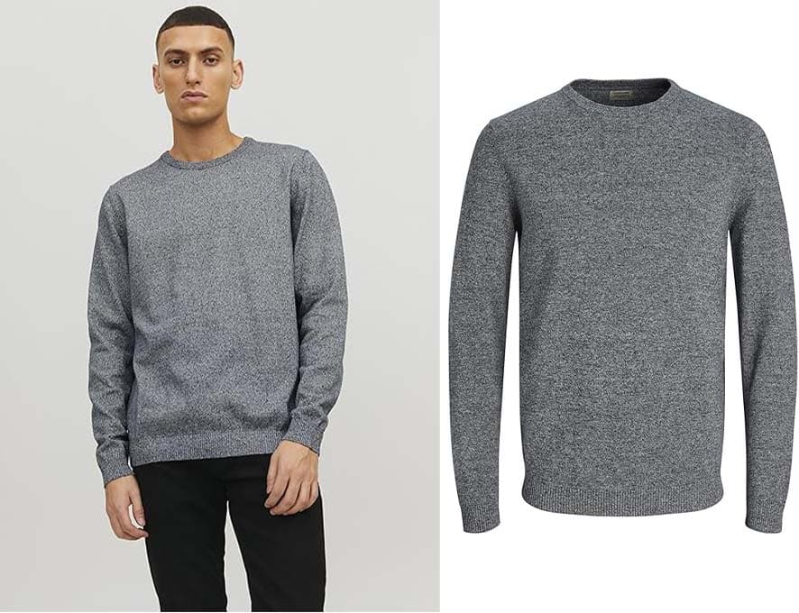 JACK & JONES Jjebasic Knit Crew Neck Noos Camisola para homem