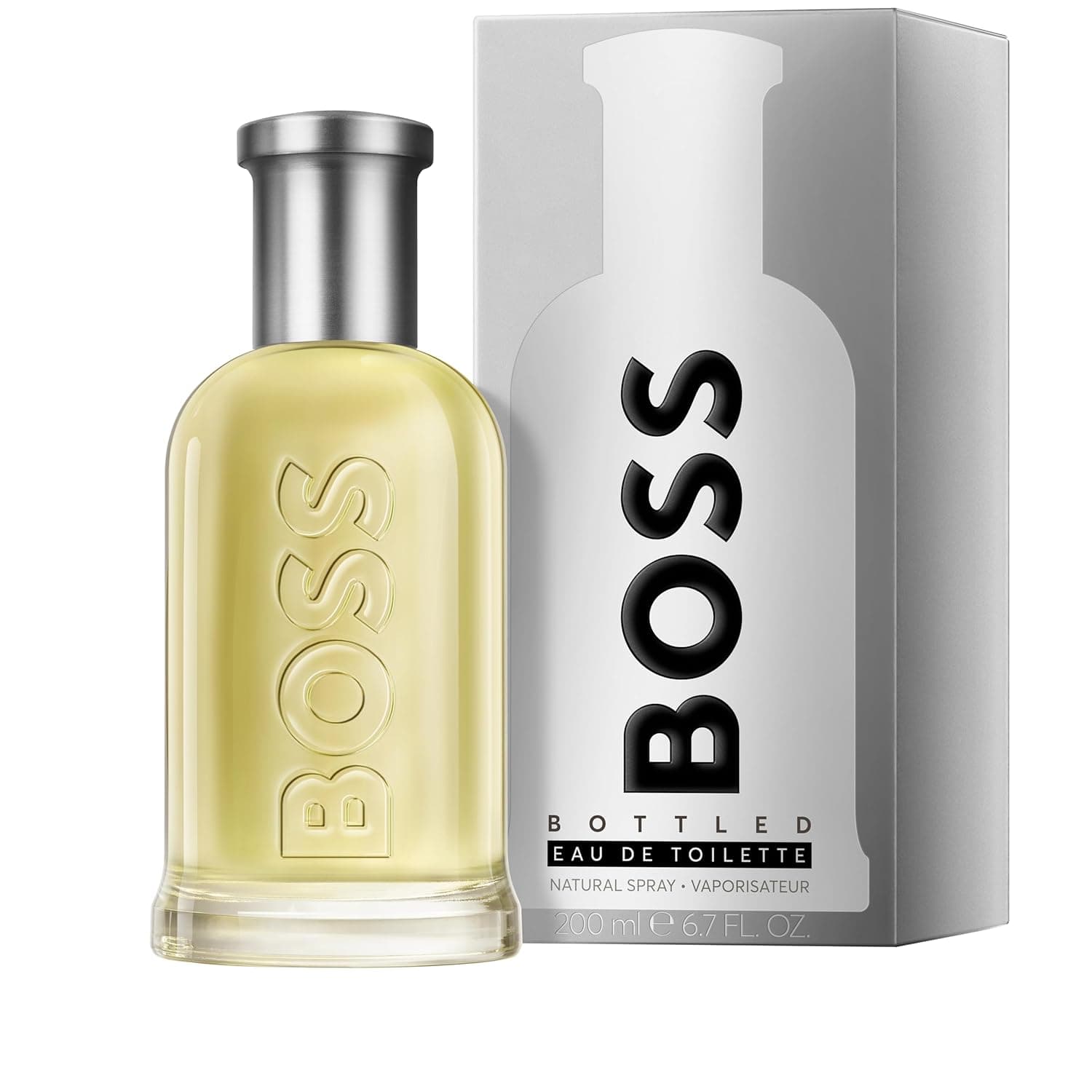 Hugo Boss Bottled – Eau de Toilette para homem, fragrância fresca e amadeirada com notas de maçã, cedro e almíscar, 200 ml
