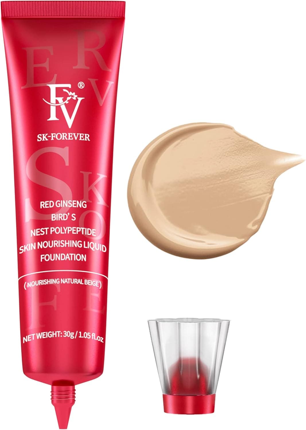 FV Moisturizing Foundation | Base de maquilhagem hidratante com cobertura média e acabamento natural, resistente à água, 2 x 15 g