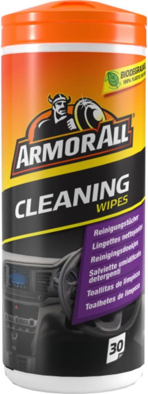 Armor All Multi-Purpose Wipes | Toalhitas de limpeza versáteis para interiores de automóvel, 30 unidades