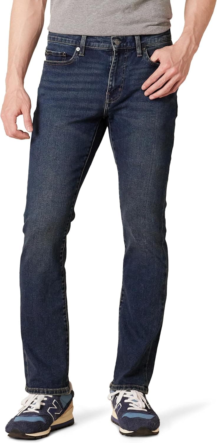 Amazon Essentials Calças de ganga com corte ajustado para homem