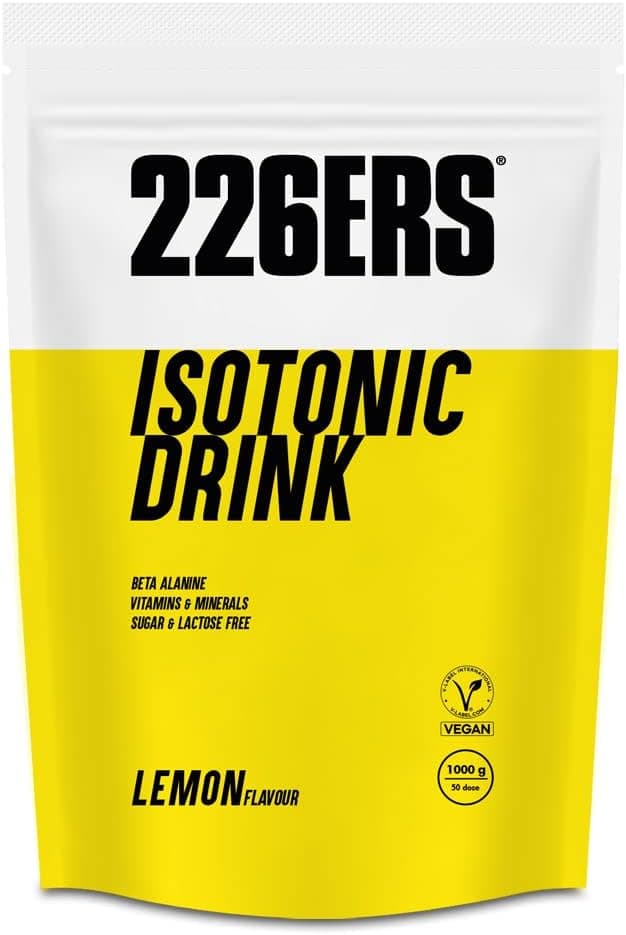 226ERS Isotonic Drink Isotónico em pó, bebida desportiva isotónica com sais minerais e beta allanina para hidratação, sem glúten limão, 1 kg