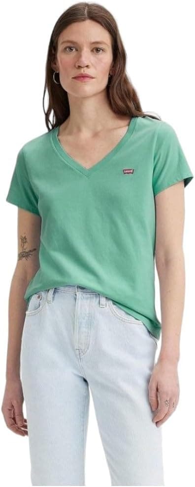 Levi's The V-Neck T-shirt de mulher, Chesthit logótipo