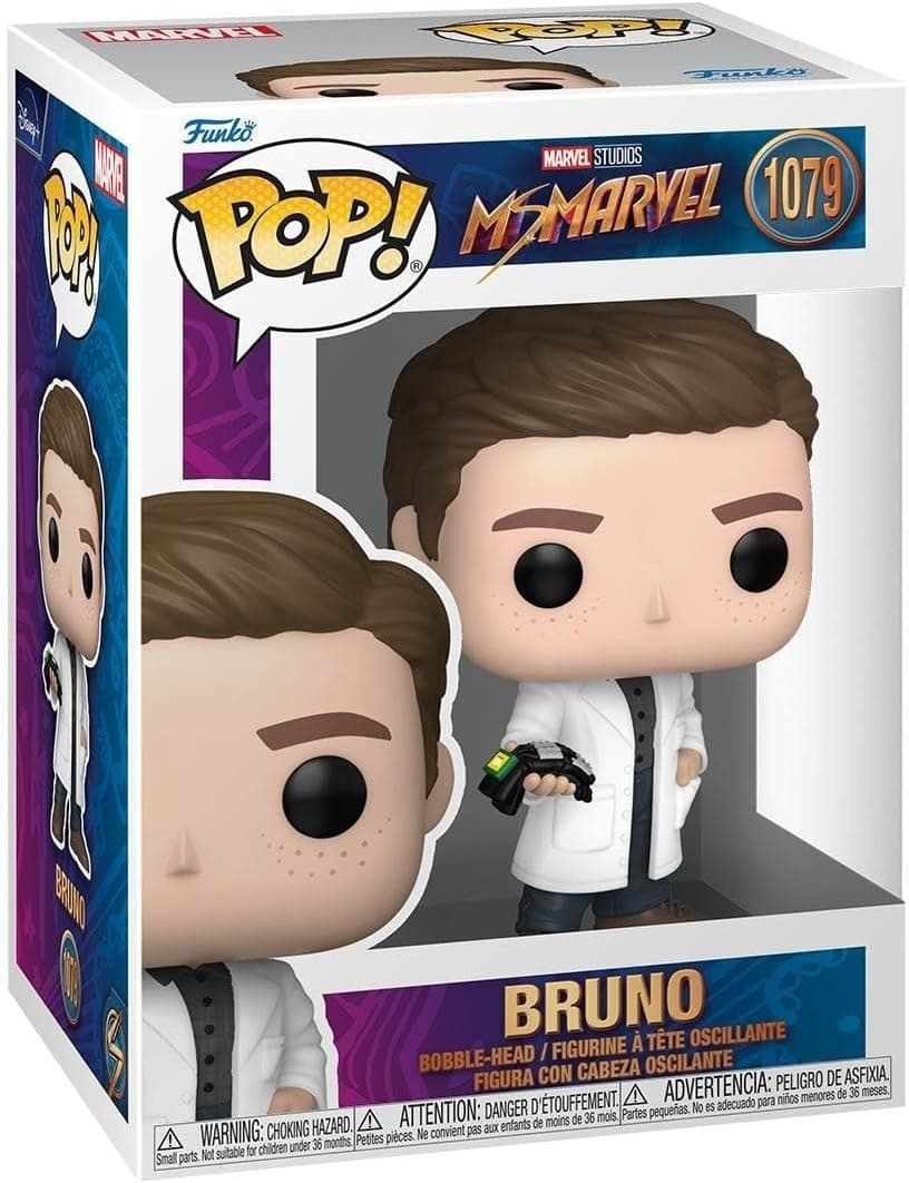 Funko Pop! Marvel: Ms. Marvel - Bruno - Figura de vinil colecionável - ideia de presente- Mercadoria oficial