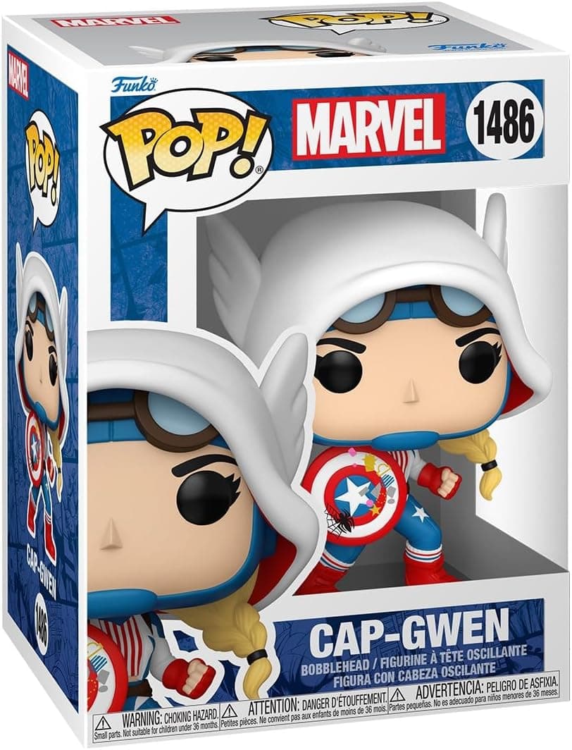 Funko Pop! SGGV Captain America Gwen | Figura de vinil colecionável Marvel