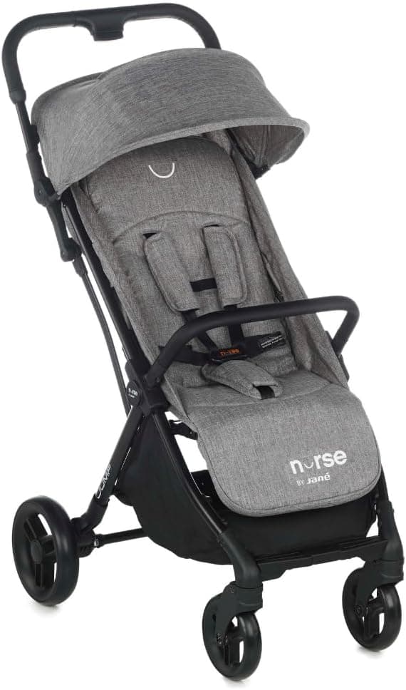 Nurse Jump, cadeira de passeio até 22 kg, dobrável automático, suspensão, encosto alto, cinzento