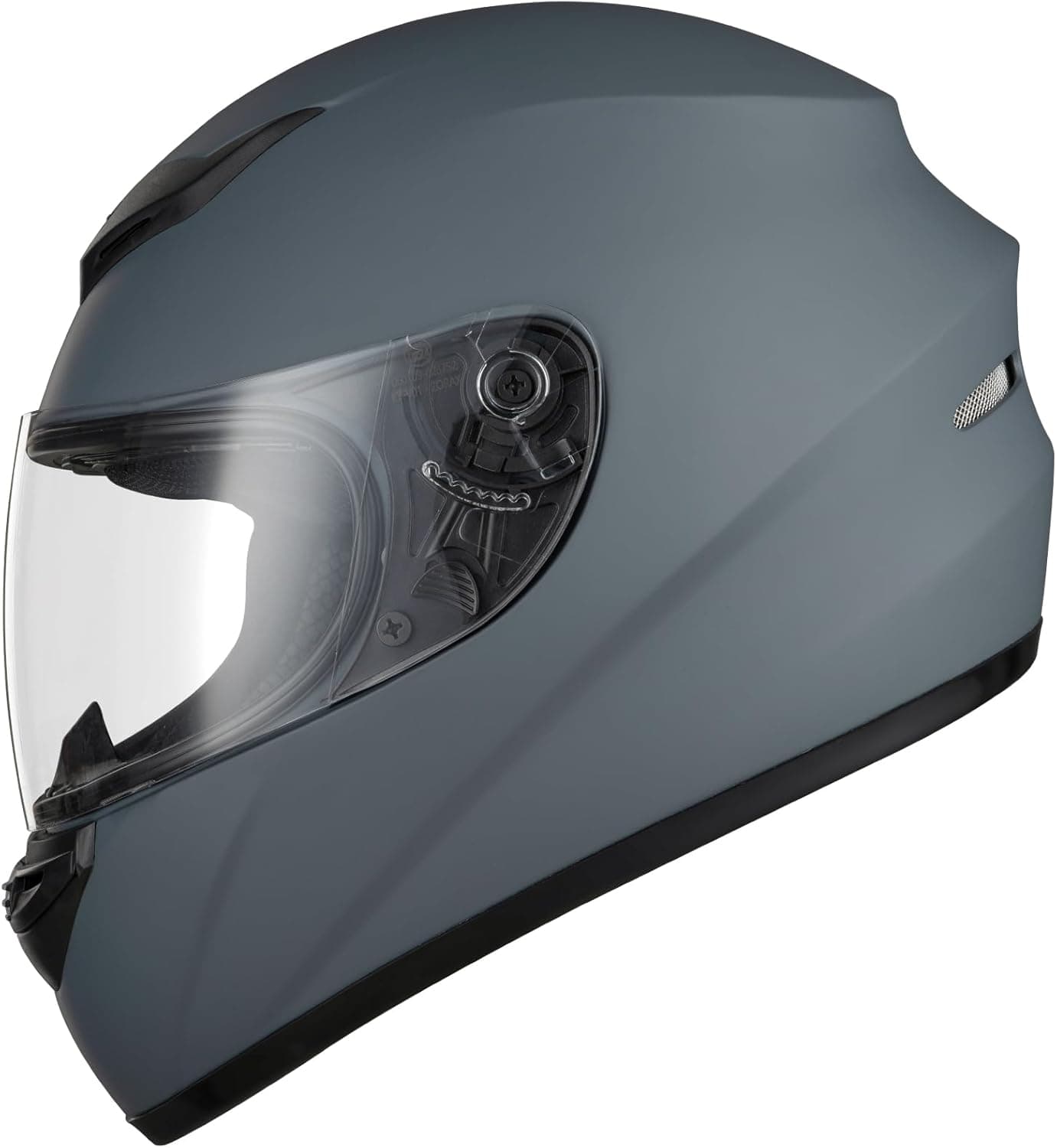Favoto Capacete de motocicleta integral, capacete de motocicleta respirável para mulher homem adultos, proteção de segurança, certificado ECE, 59-60 cm, cinzento
