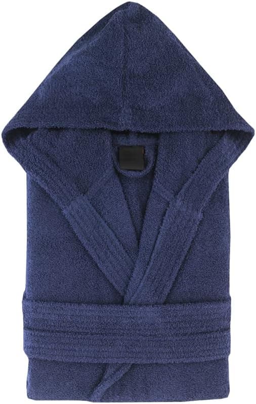 Top Towel - Roupão de banho mulher - roupão de banho para homem, roupão unissexo, 100 % algodão - 500 g/m2 - Roupão de banho com capuz - marinho