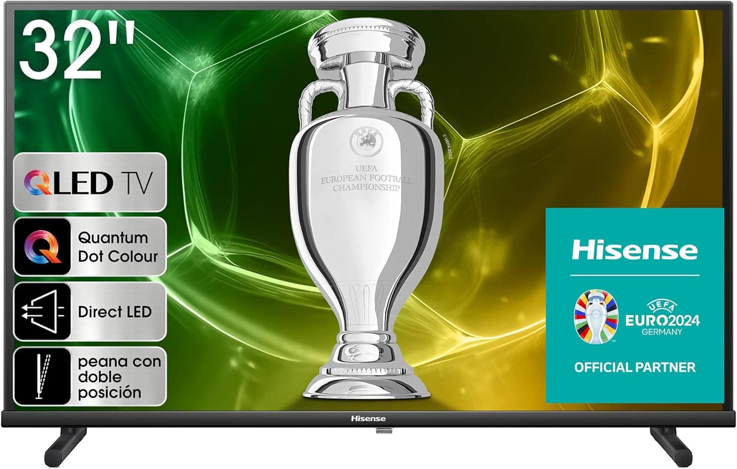 Hisense TV 32A5KQ - QLED Quantum Dot Colour, Smart TV de 32 polegadas, DTS HD, modo de jogo, entrada tipo C, peana com posição dupla, função de partilhar na TV (2023)
