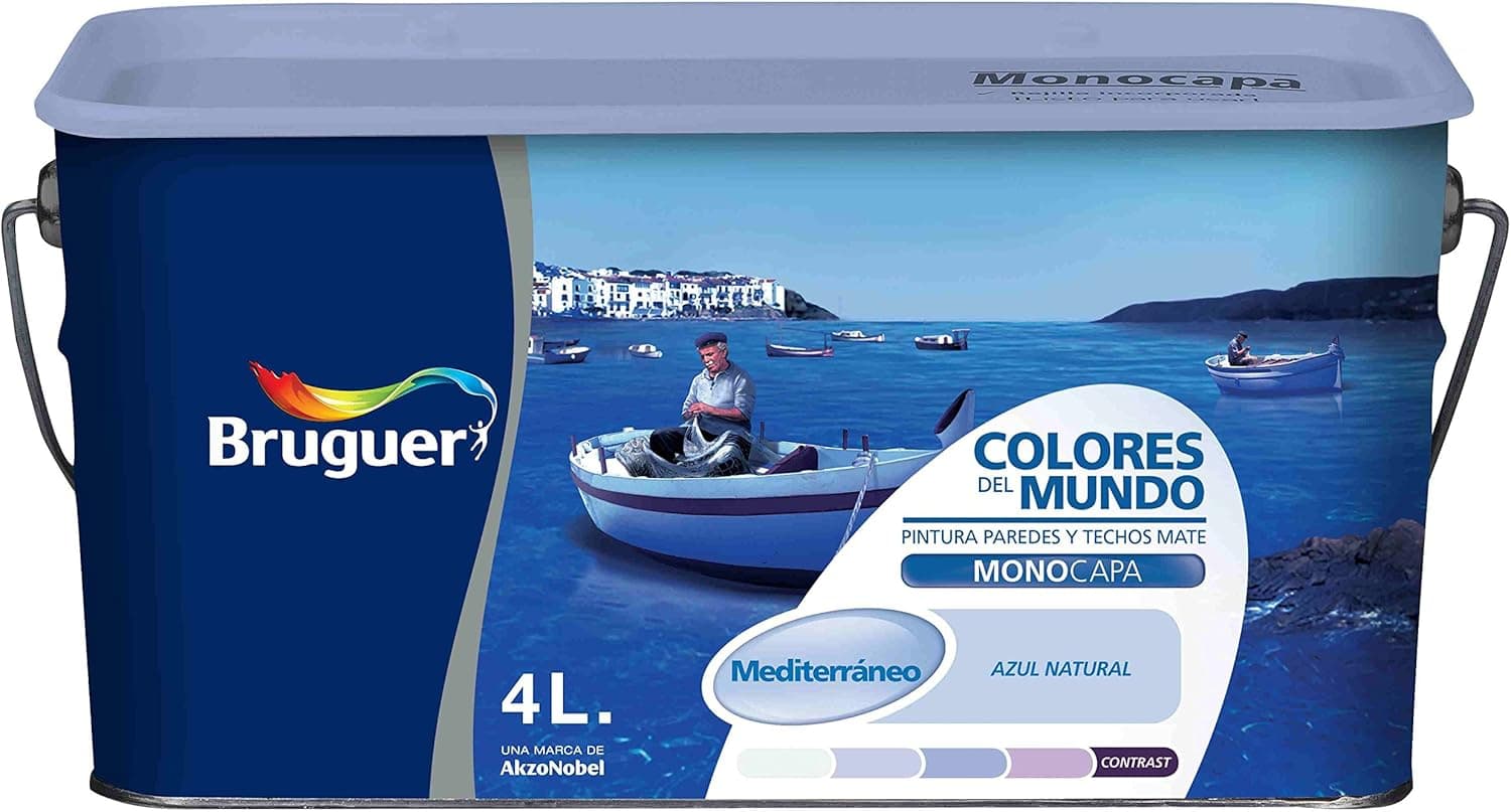 Bruguer Cores do mundo pintura para paredes monocamada mediterrâneo roxo Capri 2,5 L