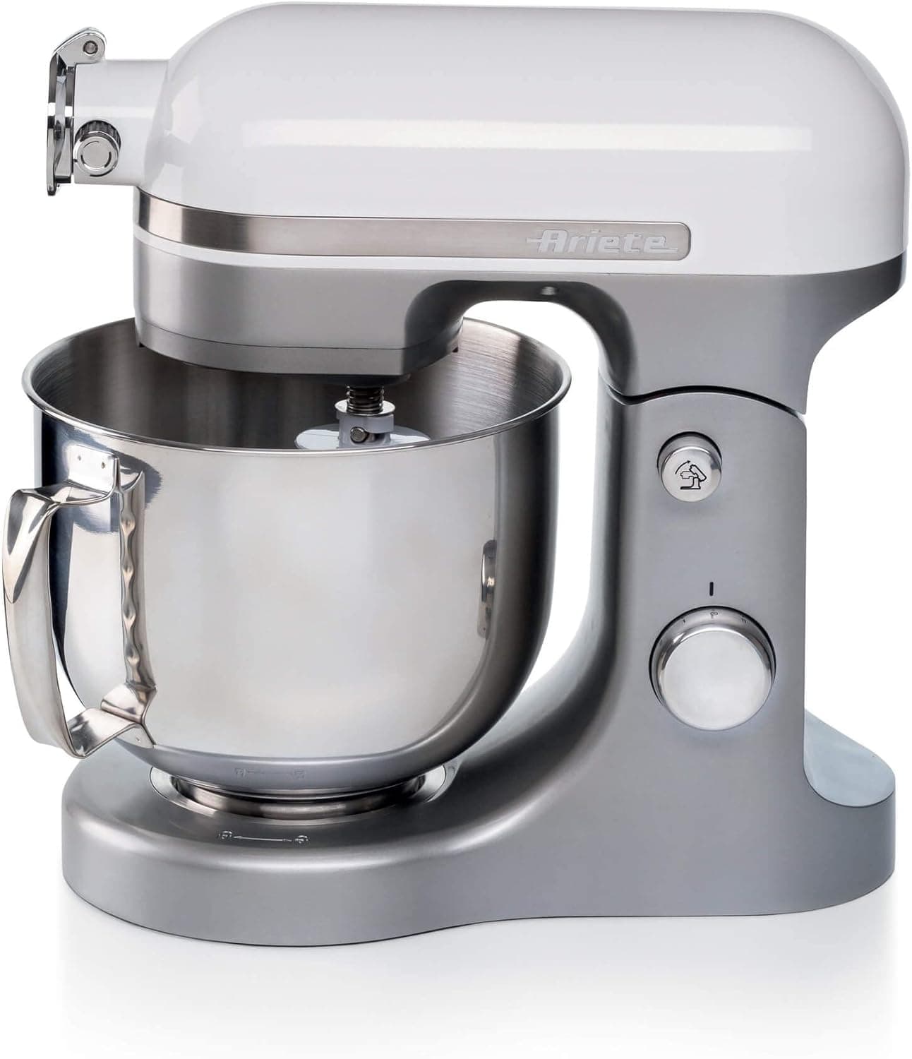 Ariete 1589 Liquidificadora planetária moderna, 1600 W, 11 velocidades, 5,5 litros, 3 acessórios para amassar, misturar e bater, cor branca