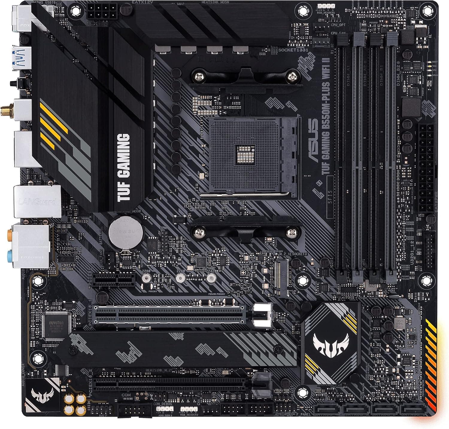 ASUS TUF Gaming B550M-PLUS WiFi II | Placa base micro-ATX AMD B550 com Wi-Fi, PCIe 4.0 e iluminação Aura Sync