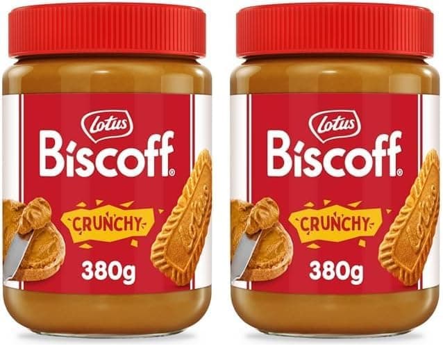 Biscoff Lotus Biscoff Creme para entrar, crocante | sabor original caramelizado, vegano, sem aros ou corantes artificiais, frasco PET, 380 g (embalagem de 2)