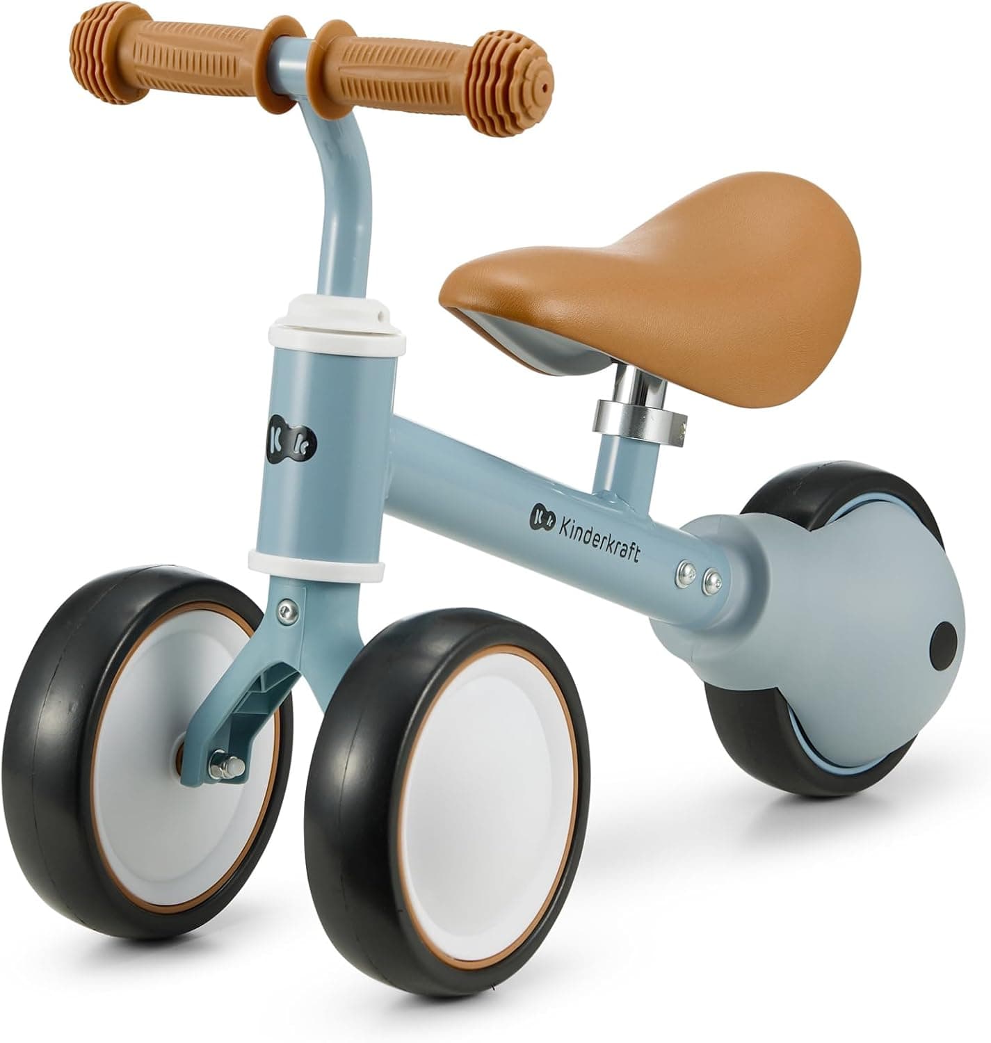 Kinderkraft CUTIE 3 em 1 Minitriciclo, bicicleta de equilíbrio, sem pedais, triciclo, ajustável, multifuncional, ultraleve, desde 1 ano de vida até aos 15 kg, azul