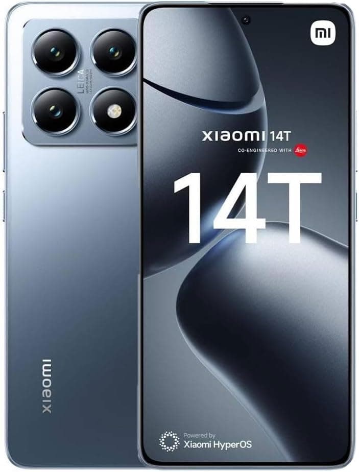 Xiaomi 14T Smartphone de 12 + 256 GB, lentes Leica Summilux, MediaTek Dimensity 8300 ultra para ecrã AMOLED de 6,67'' de 144 Hz, HyperCharge 67W, azul titânio 