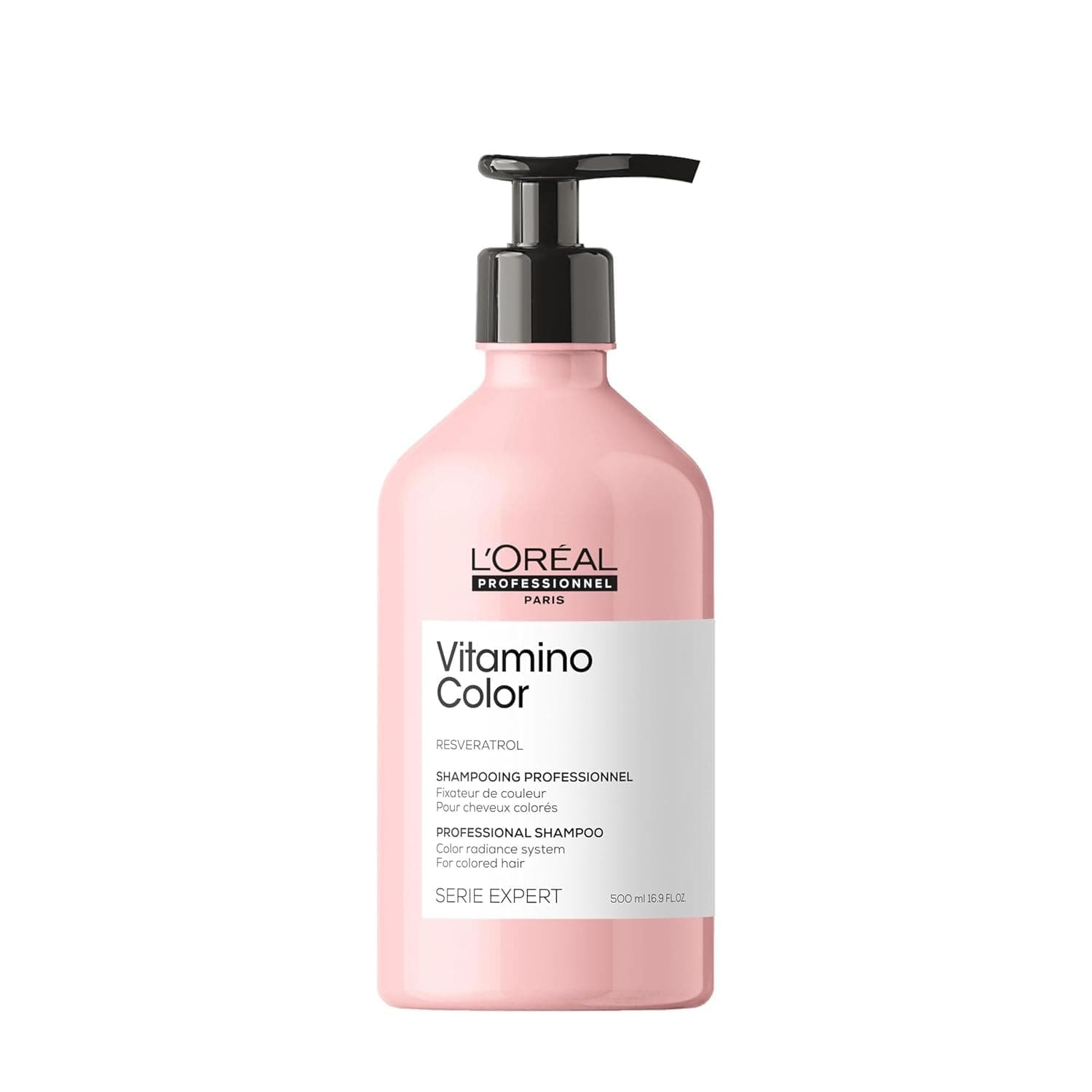 L'Oréal Professionnel | Champô protetor de cor com resveratrol, para cabelo tingido, cor de vitamino, série XPERT, 300 ml