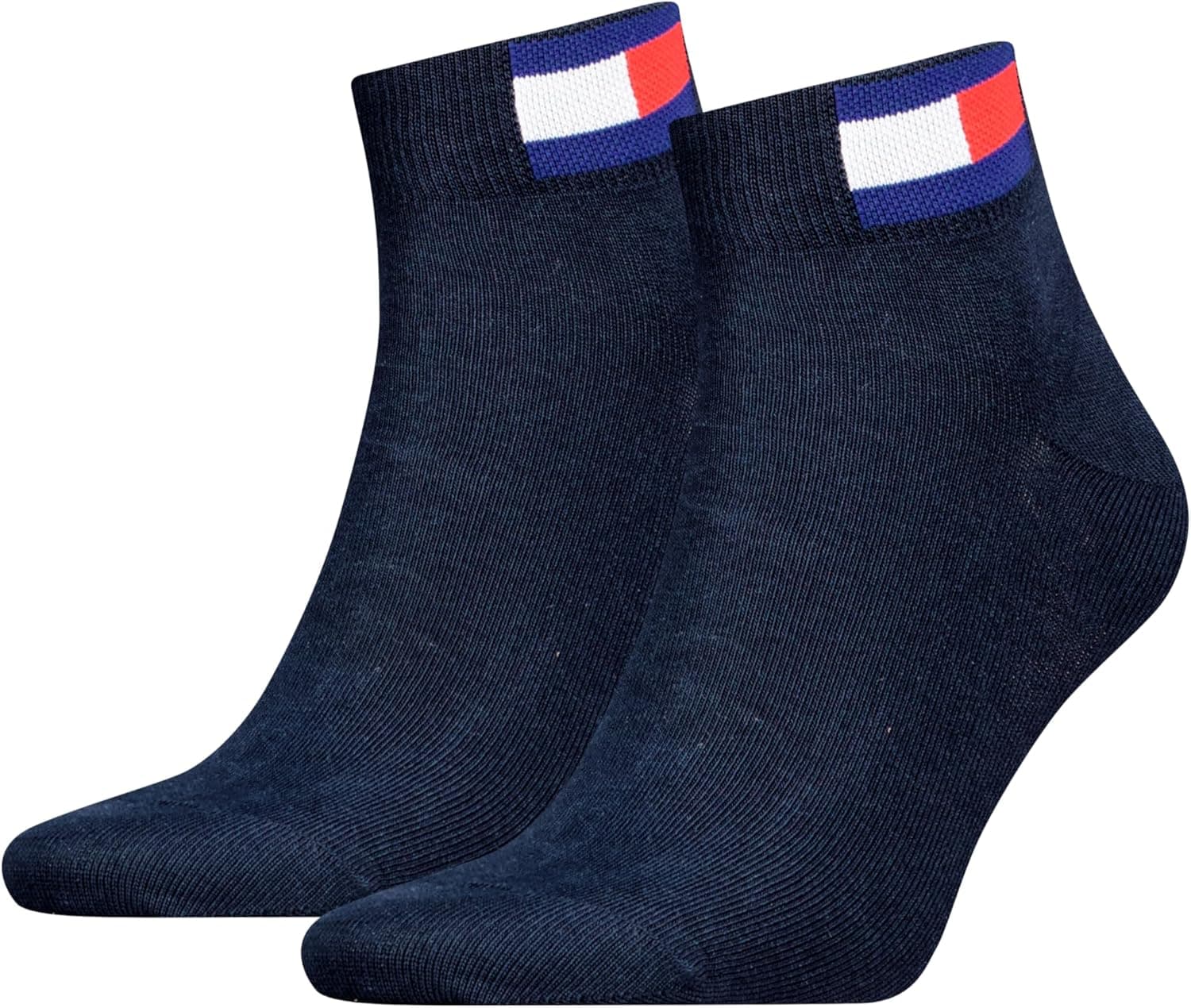 Tommy Hilfiger Quarter Meias unissexo para adulto (pacote de 2) 