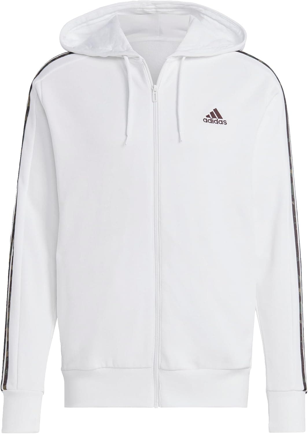 adidas Essentials French Terry 3-Stripes Full-Zip camisola com capuz para homem