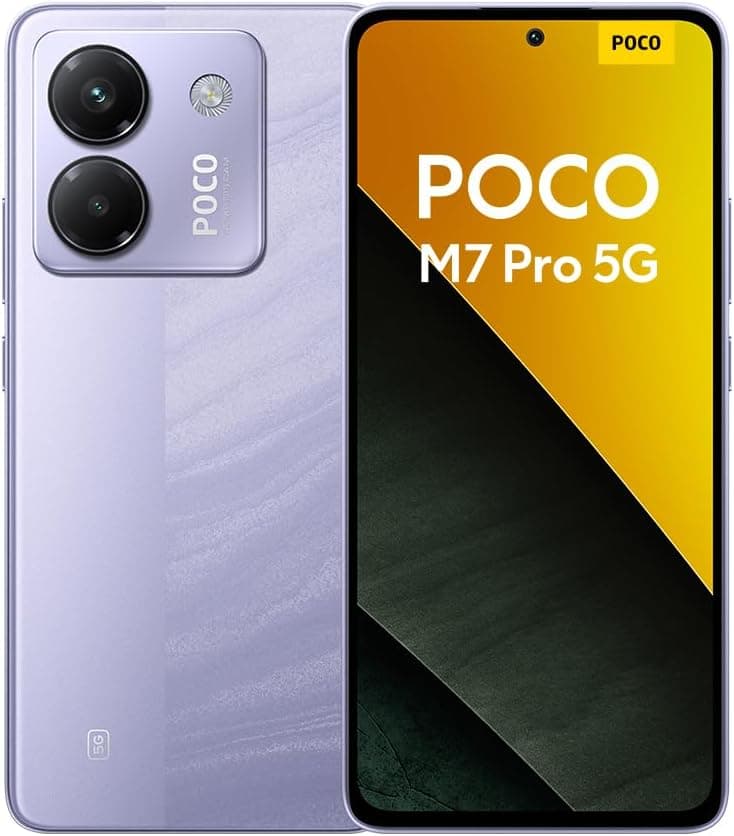 Xiaomi POCO M7 Pro 5G Smartphone de 8 + 256 GB, câmara de 50 MP Sony com OIS, ecrã AMOLED de 6,67" de 120 Hz, carregamento turbo de 45 W, carregador não incluído, roxo
