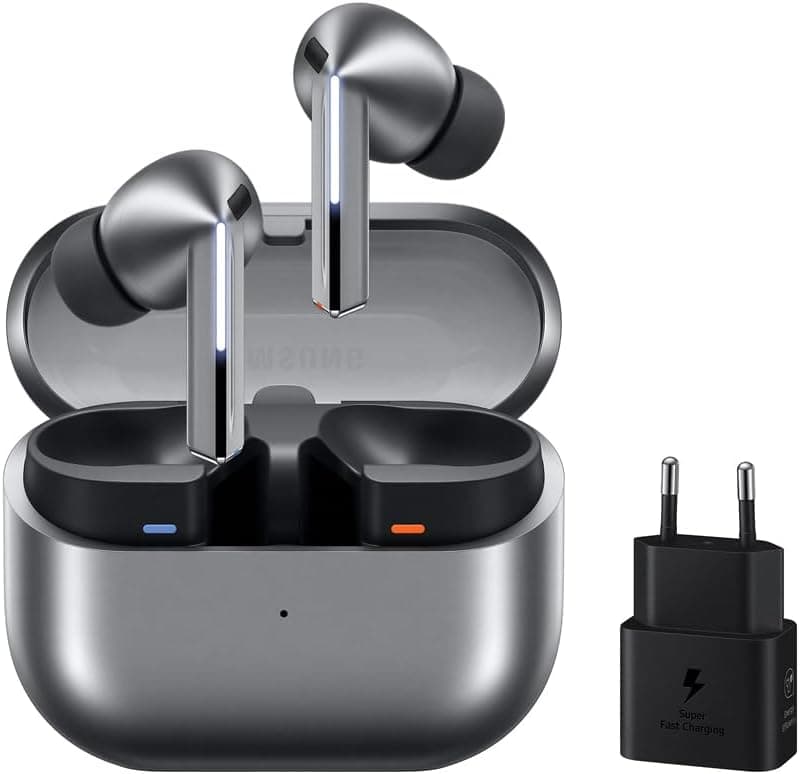 Samsung Galaxy Buds3 Pro carregador - auriculares sem fios, cancelamento de ruído, Bluetooth, áudio 361, som Hi-Fi, cinzento