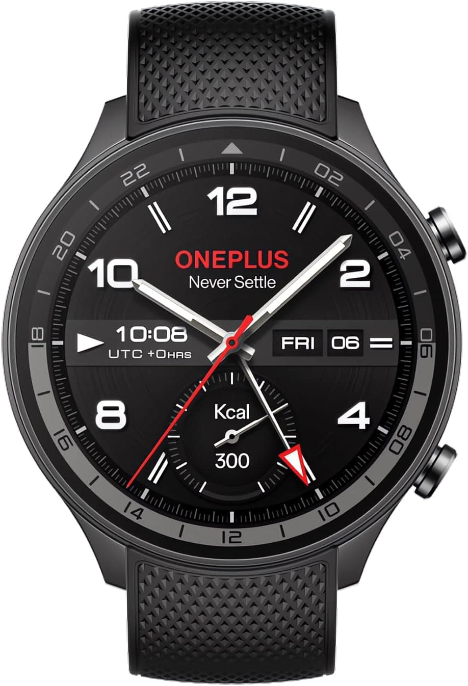 OnePlus Relógio inteligente Watch 2R Fitness Wellness com GPS de dupla frequência, 32 GB de armazenamento, autonomia de 100 horas, vedação 5ATM, monitorização de saúde, ecrã AMOLED, cinzento aço